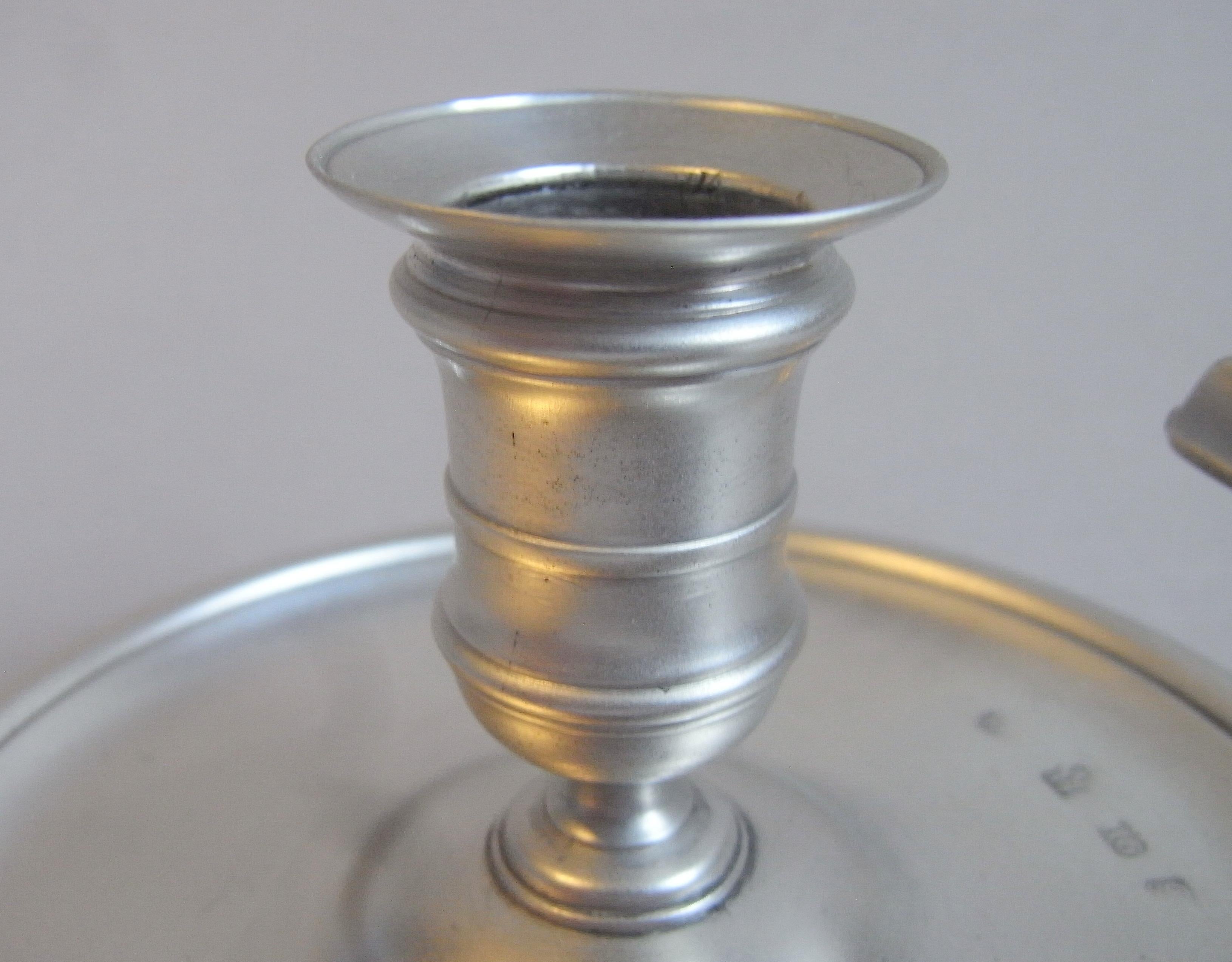 English George II Chamber Candlestick Made in Edinburgh by Edward Lothian, 1745 For Sale