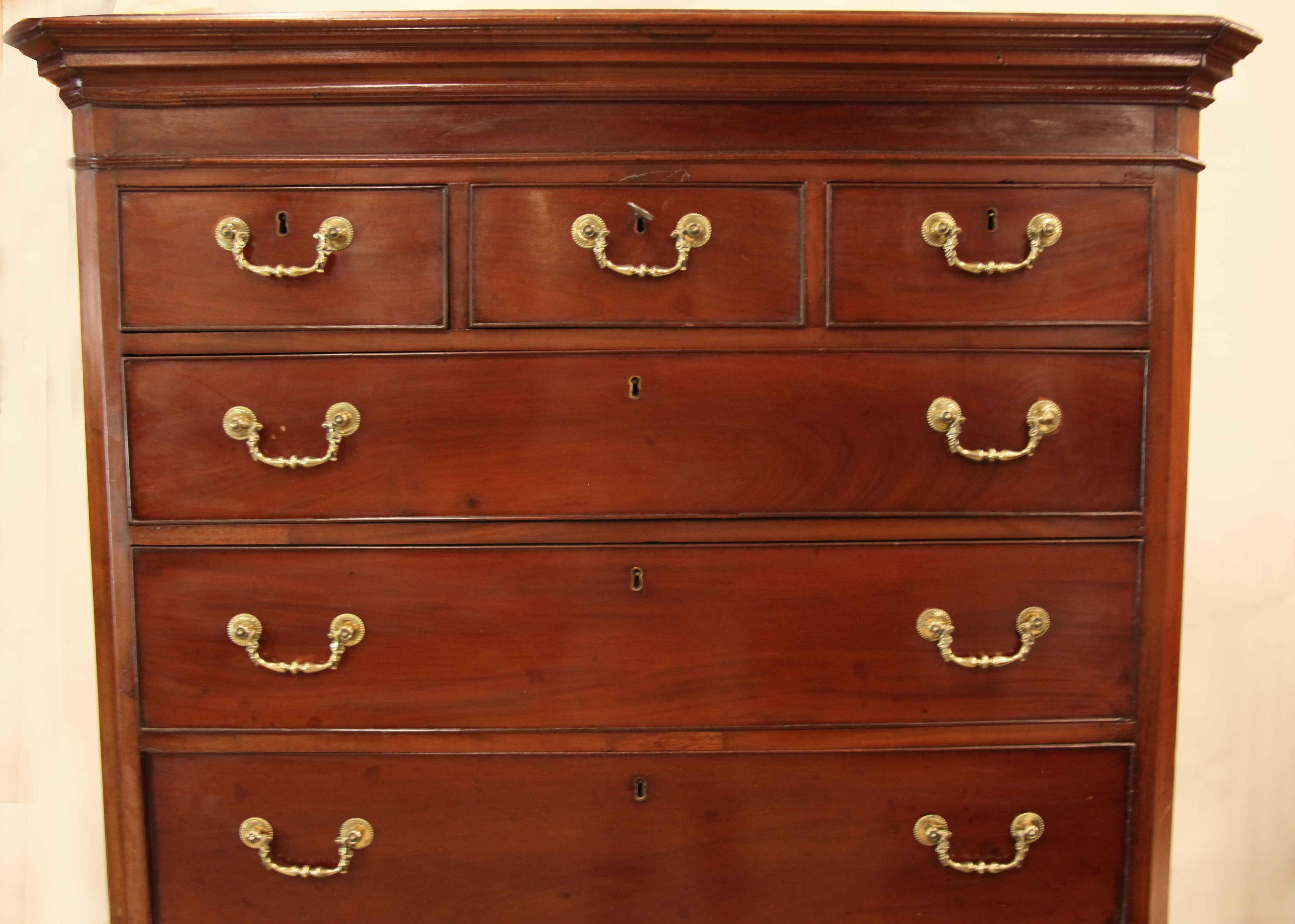 Brass George II Chest on Chest For Sale