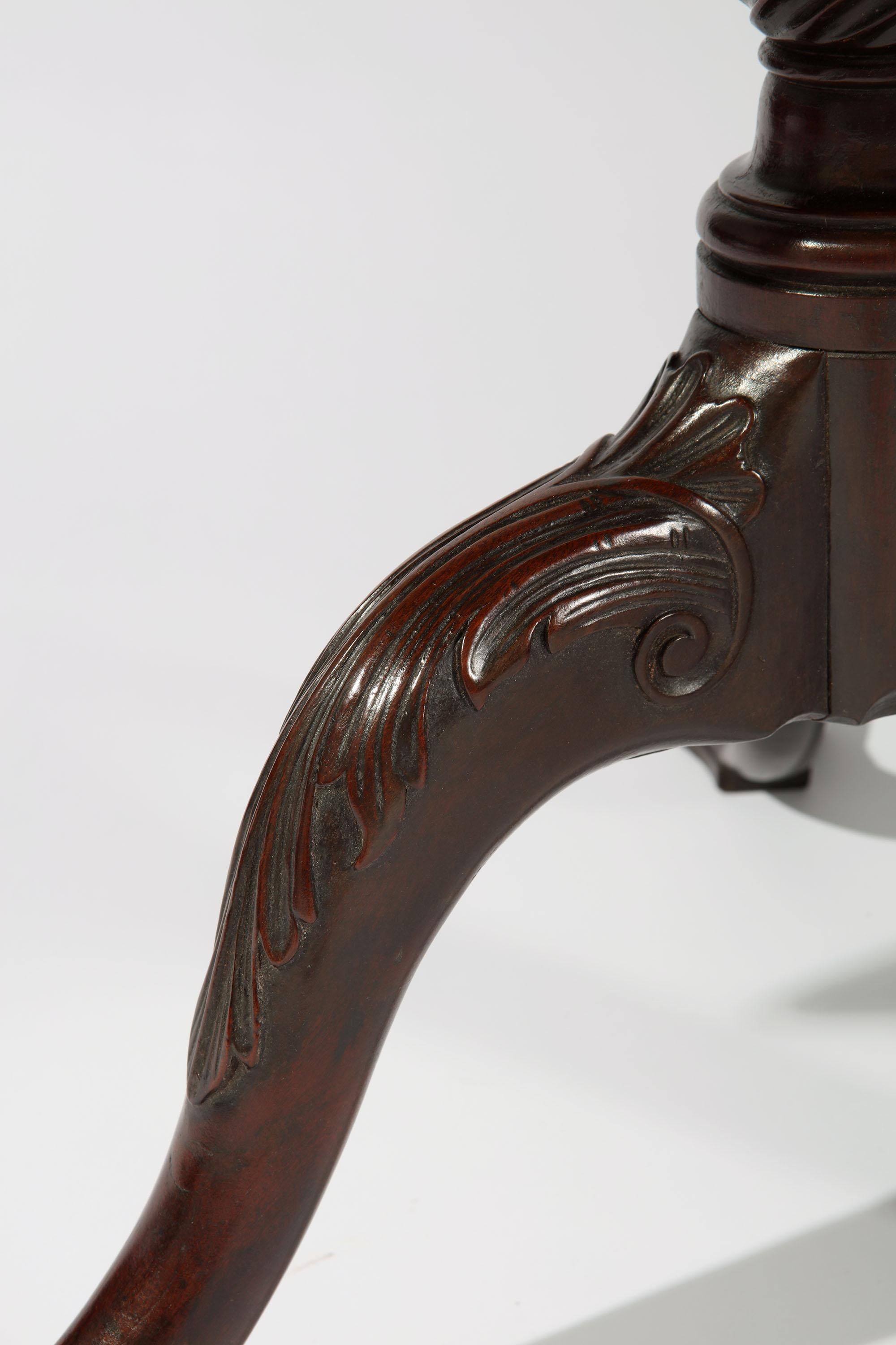 George II Chippendale Mahogany Tripod Table For Sale 6