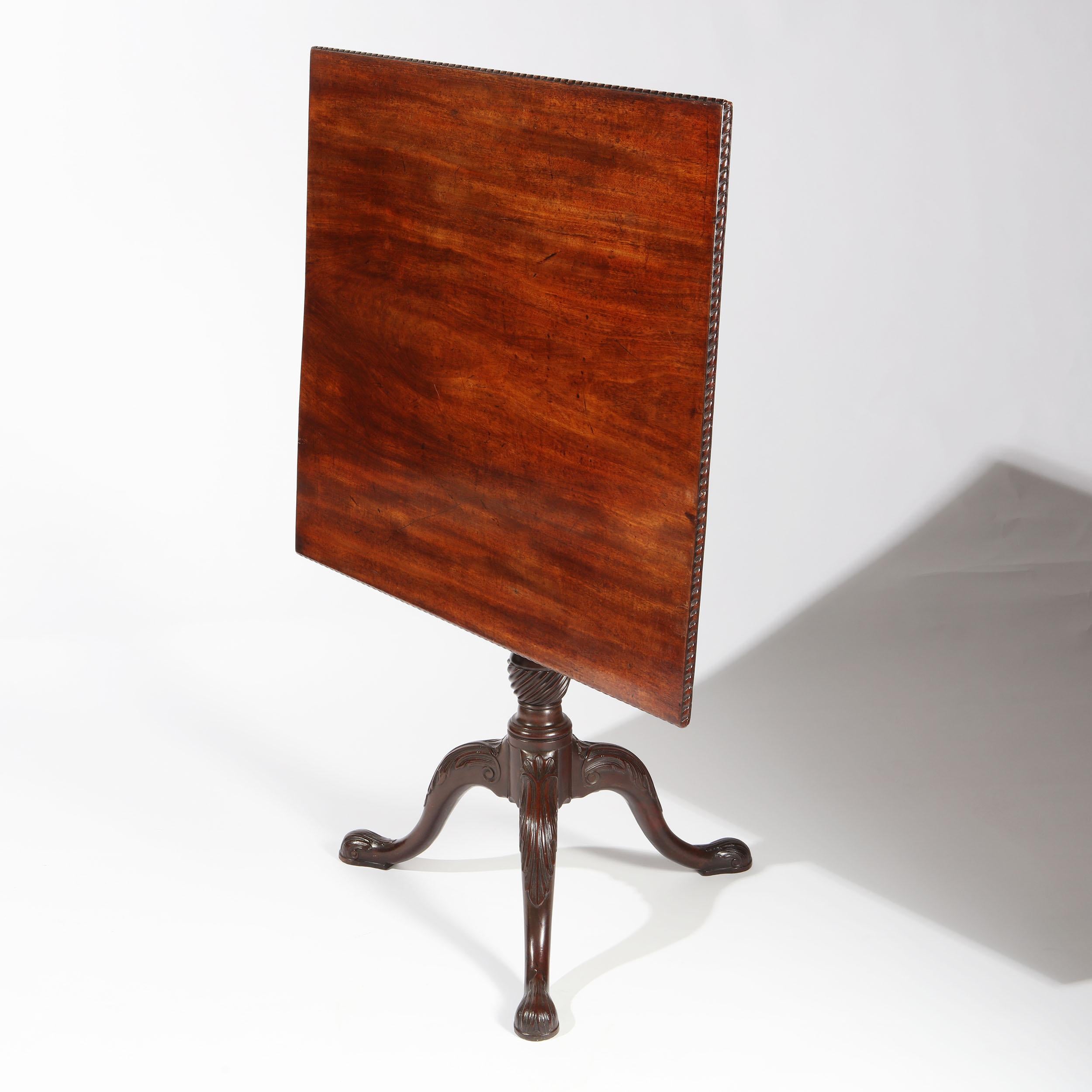 George II Chippendale Mahogany Tripod Table For Sale 3