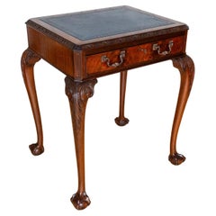 George II Chippendale Style Desk Mahogany Leather Top Antique Console Side Table