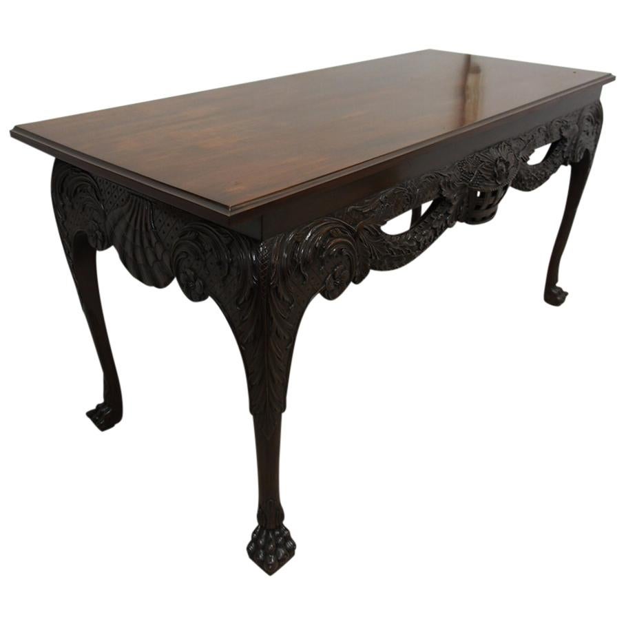 George II Chippendale Style Mahogany Hall Table For Sale