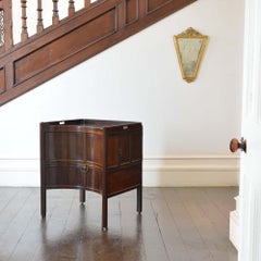 George II concave mahogany commode