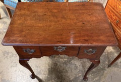 George II Dressing Table or Lowboy in Mahogany with Original Brasses