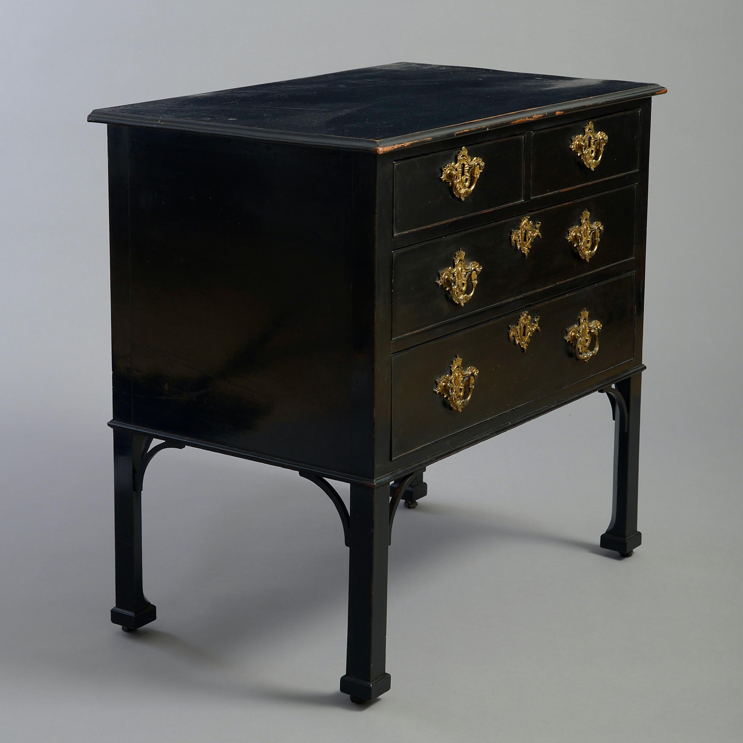 George II Ebonised Mahogany Commode In Good Condition In London, GB