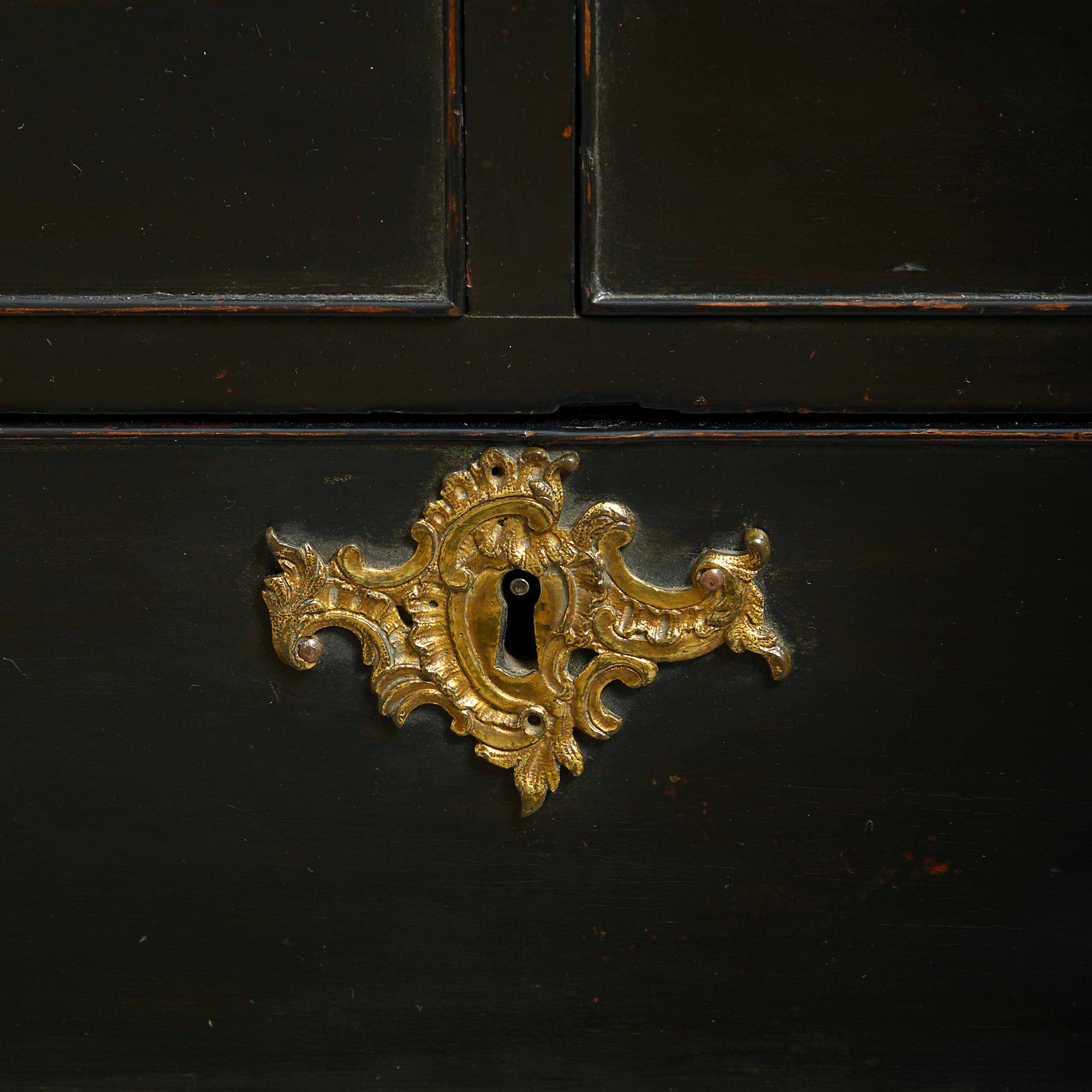 George II Ebonised Mahogany Commode 3