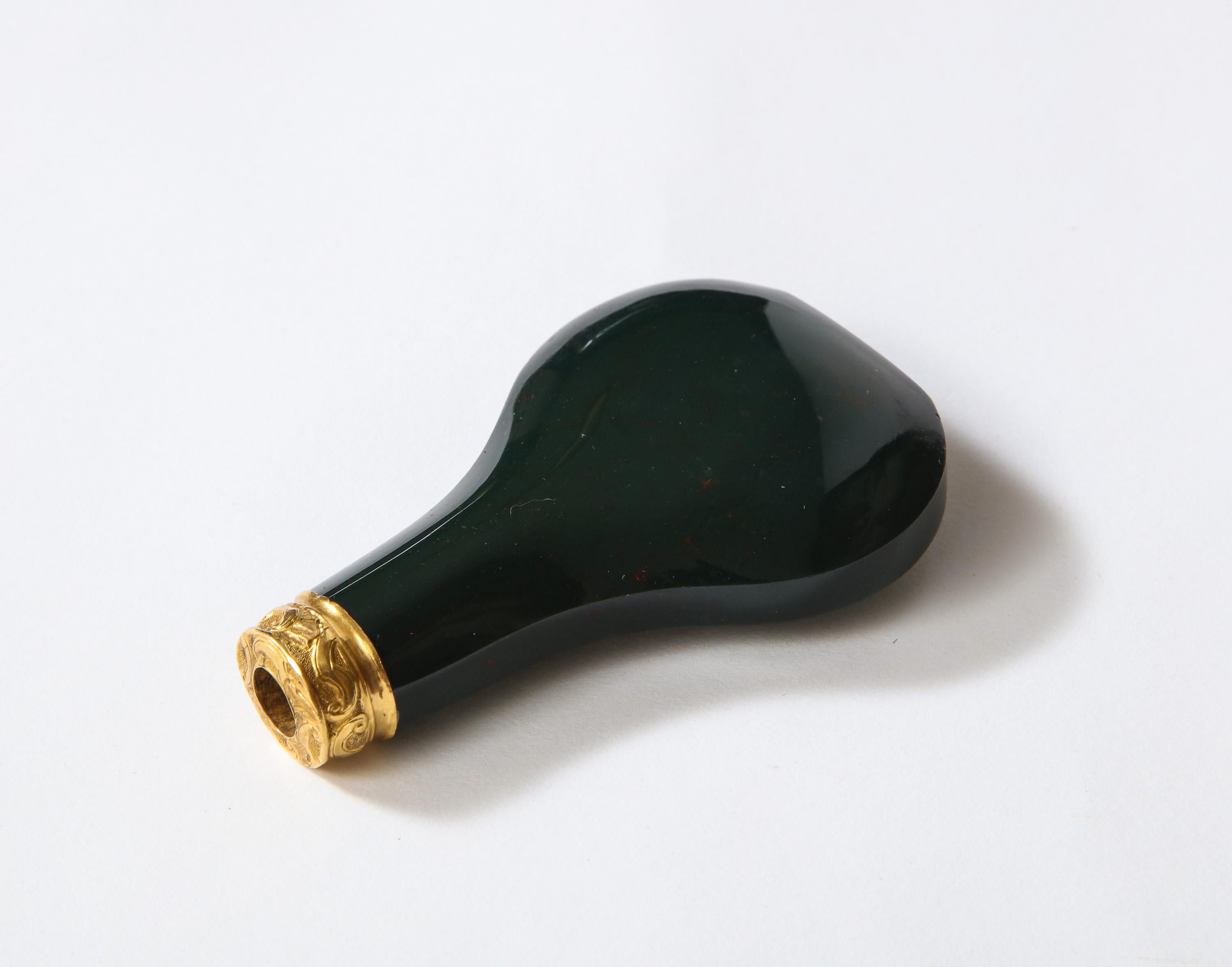 George II English 18 Karat Gold and Bloodstone Perfume Bottle 2