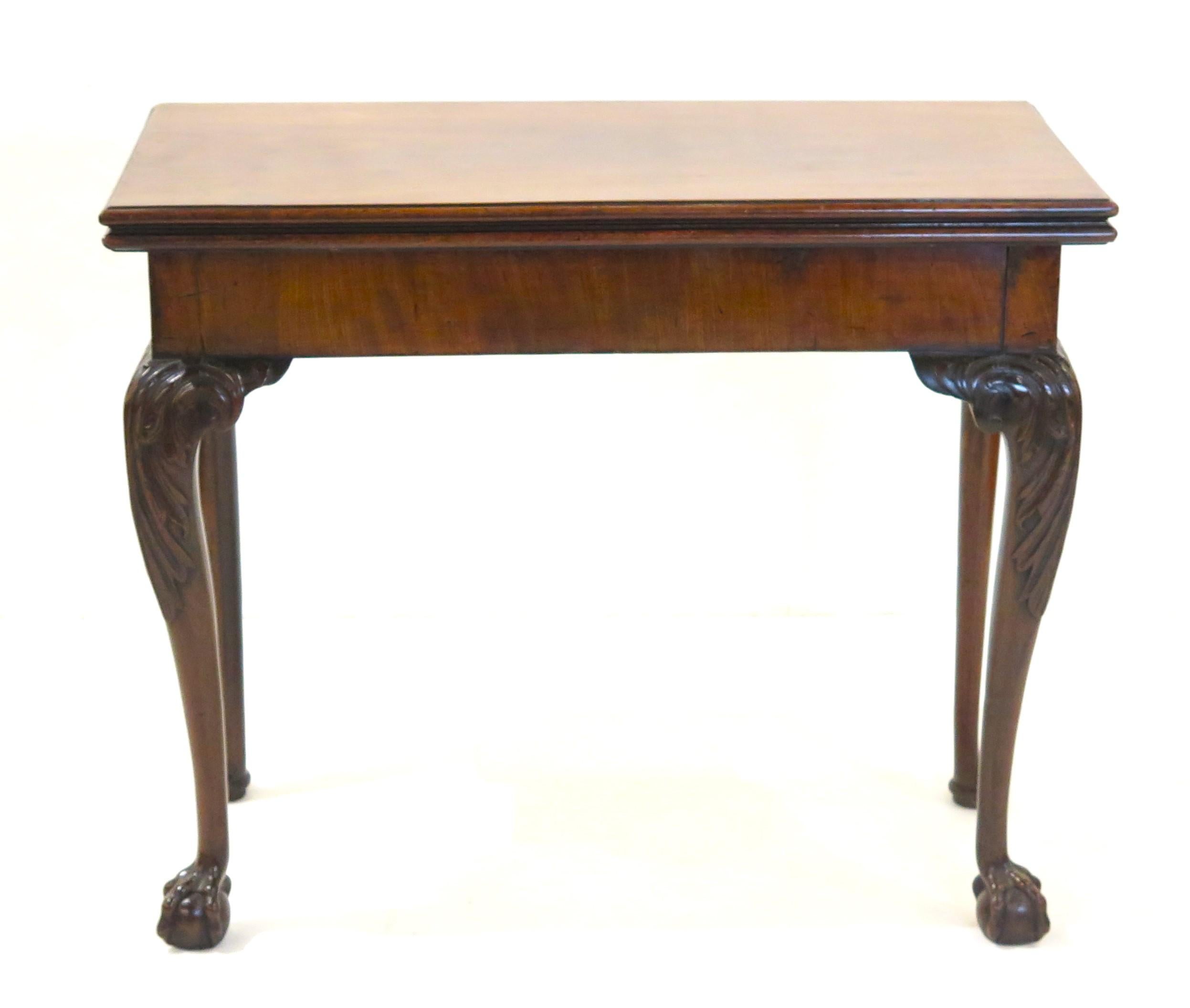 George II Mahogany Card / Tea Table with Concertina Action For Sale 12