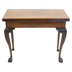 George II Mahogany Card / Tea Table with Concertina Action