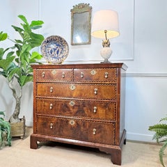 George II English Parquetry Chest of Drawers Circa 1730