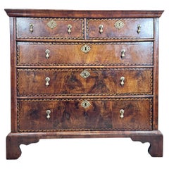George II English Parquetry Chest of Drawers Circa 1730