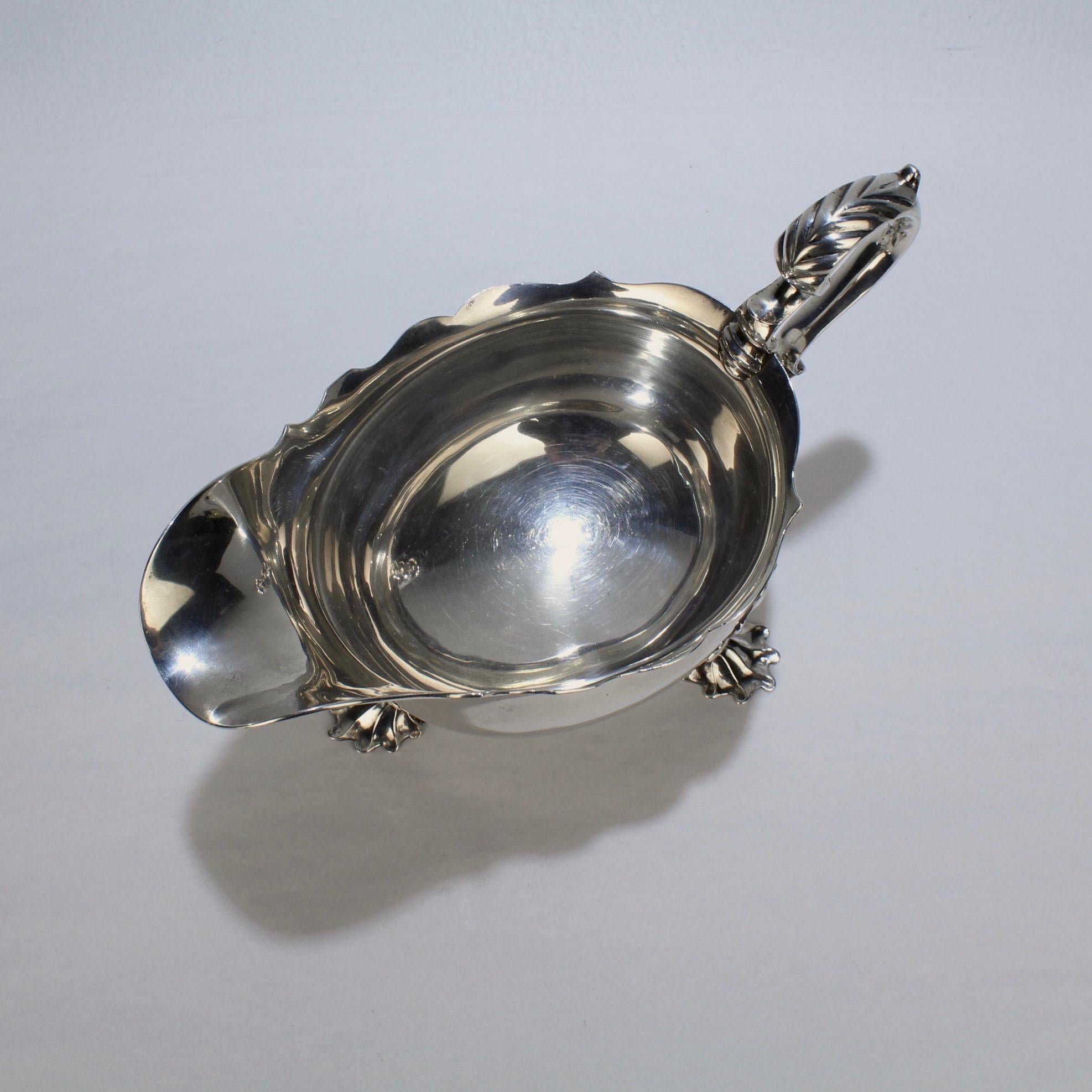 George II English Sterling Silver Gravy or Sauce Boat by George Hunter, 1751 5