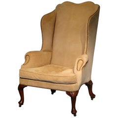 Vintage George II English Walnut Wing Armchair, circa 1740