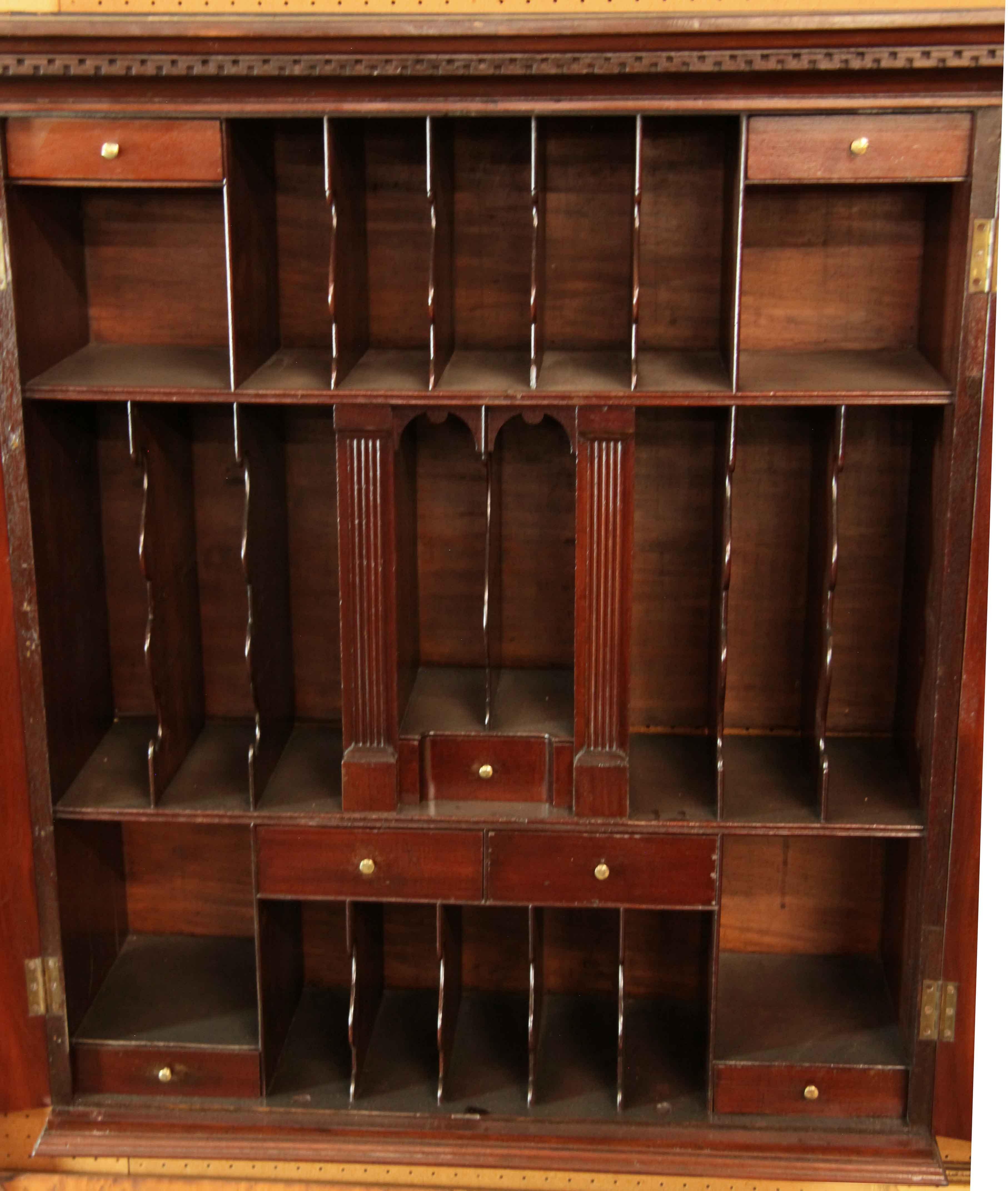 Brass George II Fitted Cabinet For Sale