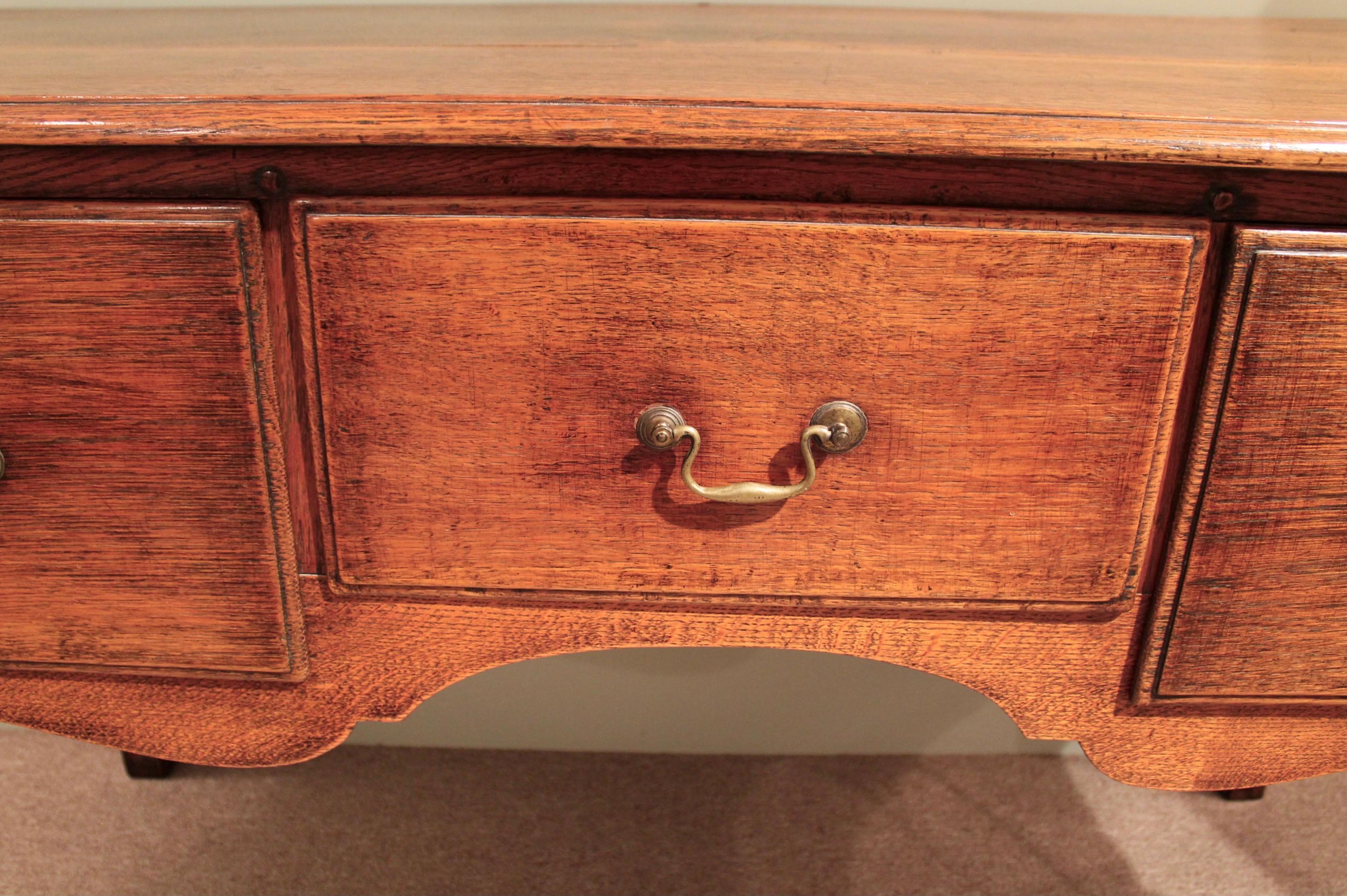 George II/ George III Period Oak Dresser Base Sideboard For Sale 5
