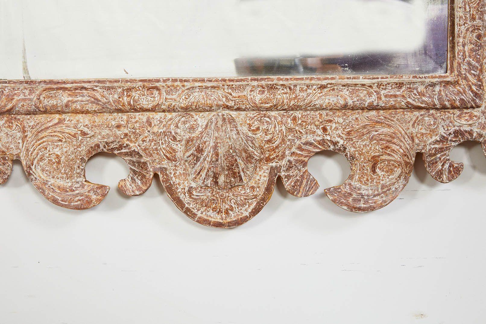 George II Gesso Carved Gilt Mirror For Sale 2
