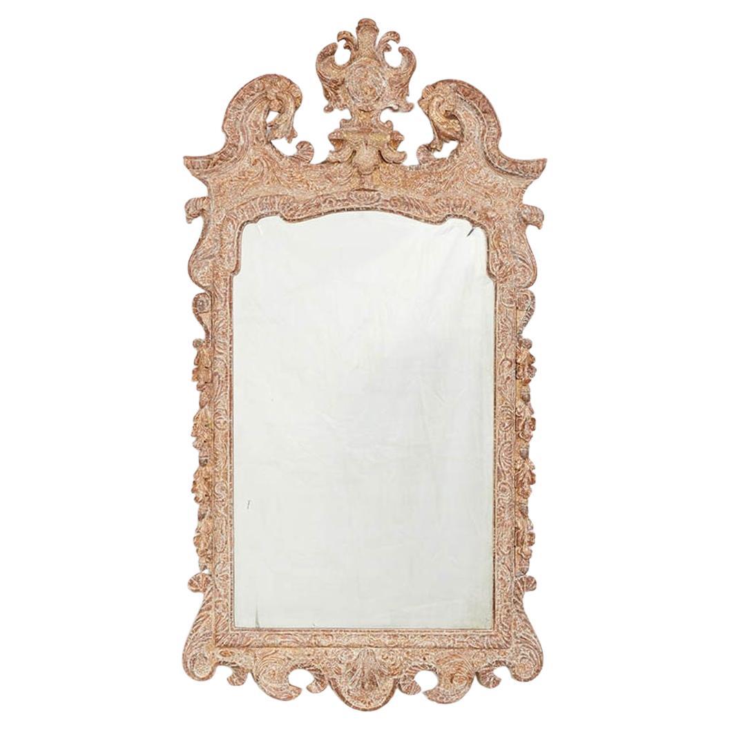 George II Gesso Carved Gilt Mirror
