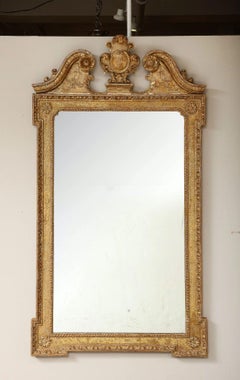 George II Gilt Mirror of Architectural Form