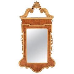 George II Gilt Walnut Mirror