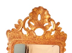 George II Giltwood and Gesso 18th Century Antique Wall Mirror