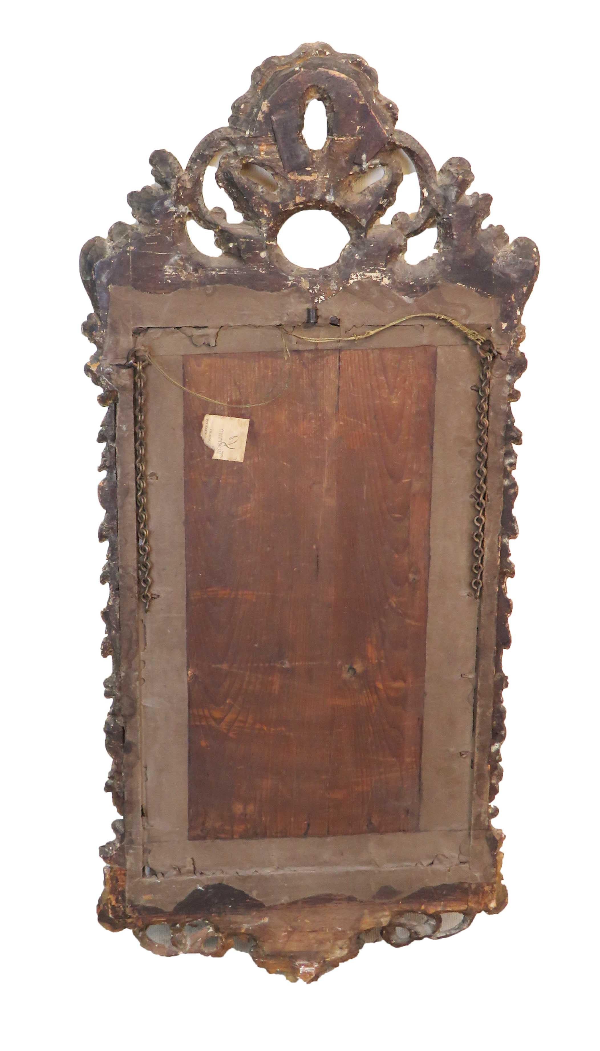 George II Giltwood and Gesso 18th Century Antique Wall Mirror (18. Jahrhundert)