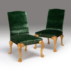 Silla de banquete de madera dorada Jorge II