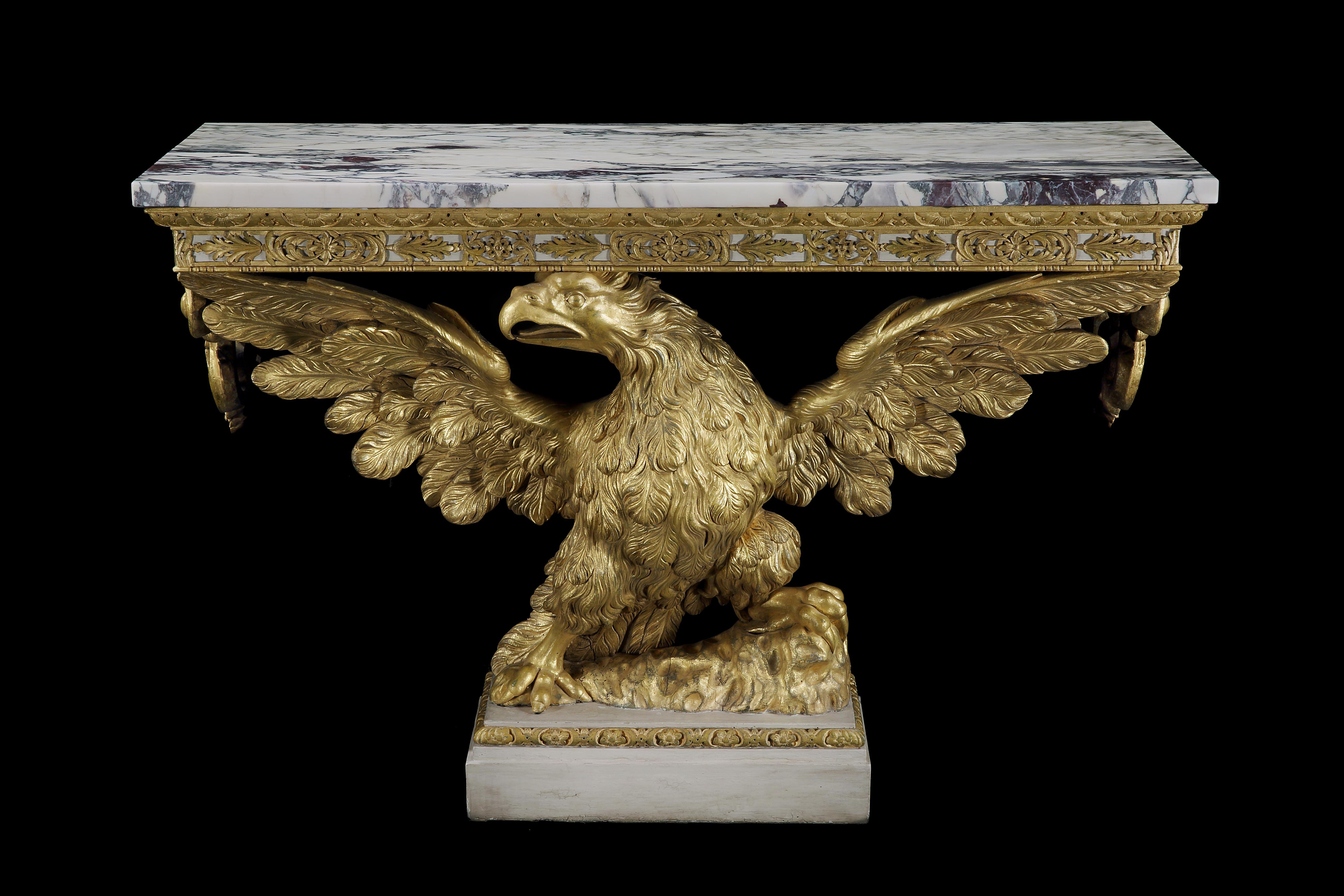 English George II Giltwood Console Table For Sale