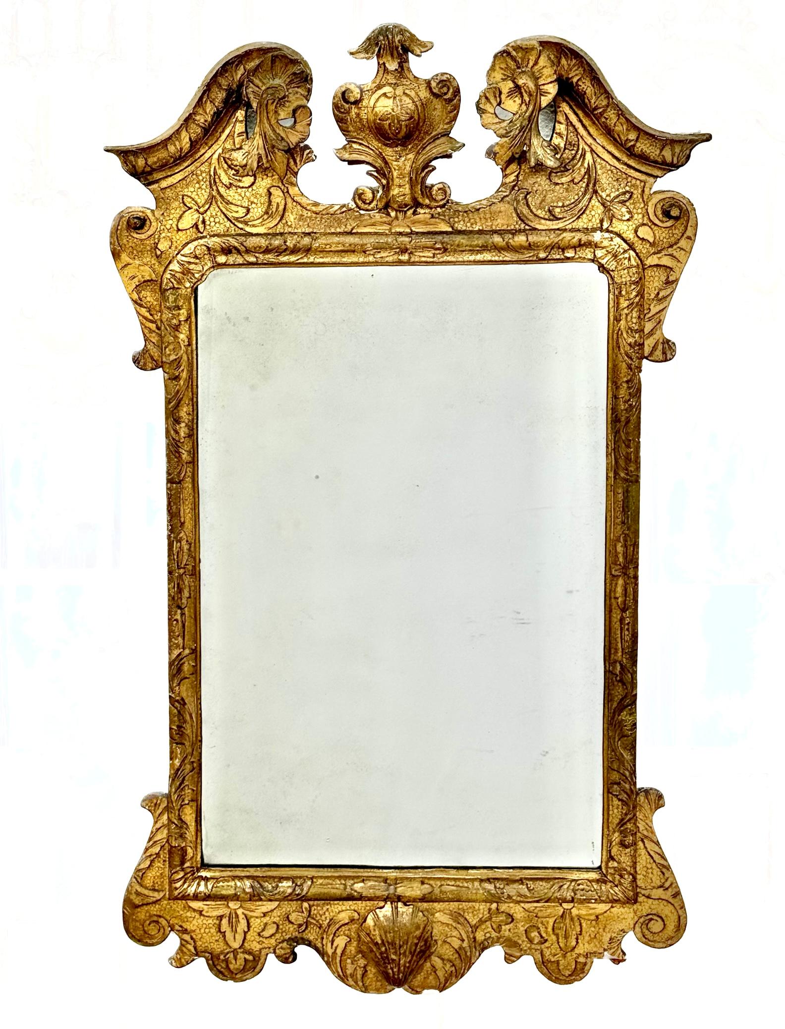 Miroir encadré en bois doré George II en vente 4