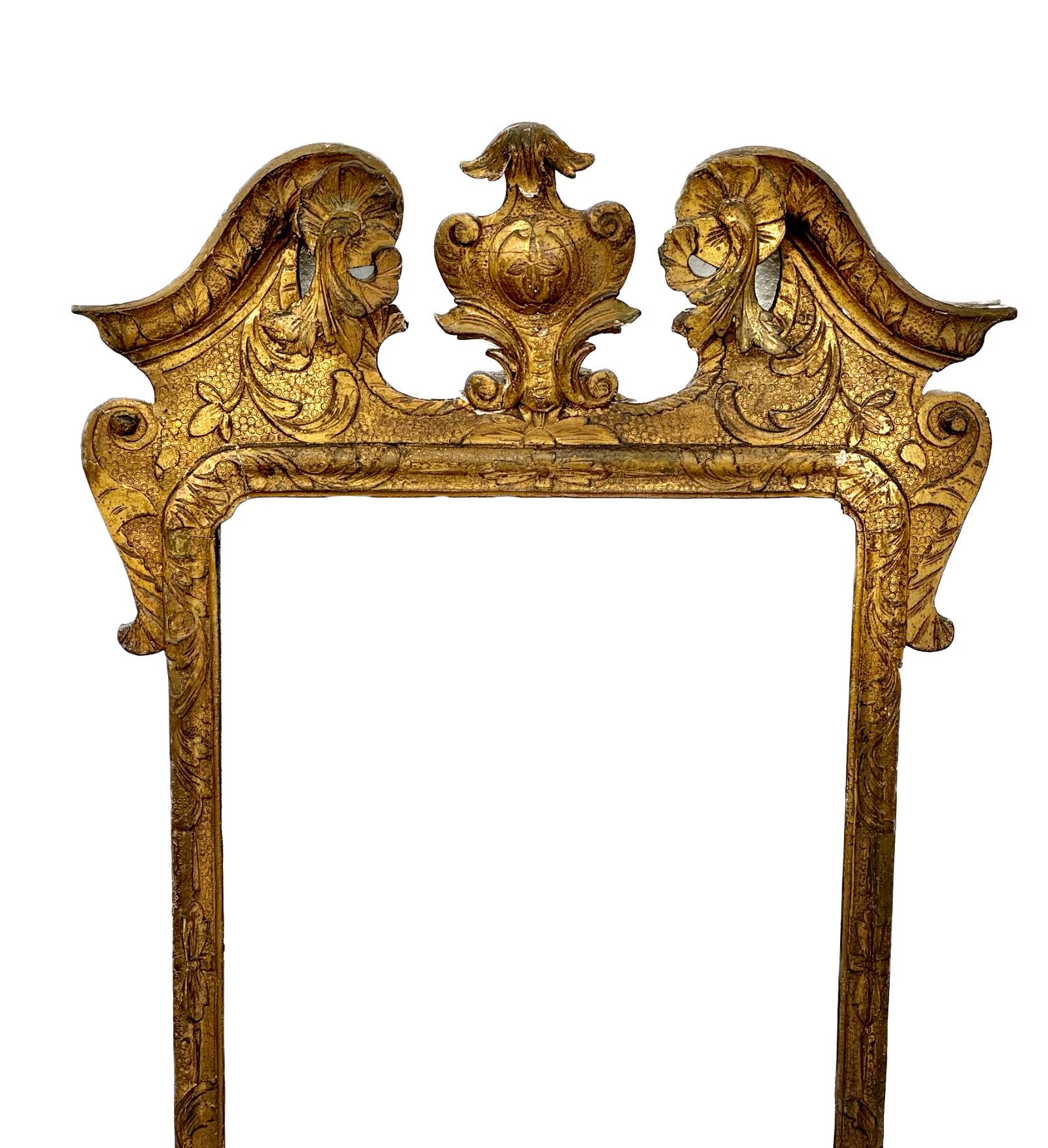 Italian George II Giltwood Framed Mirror For Sale