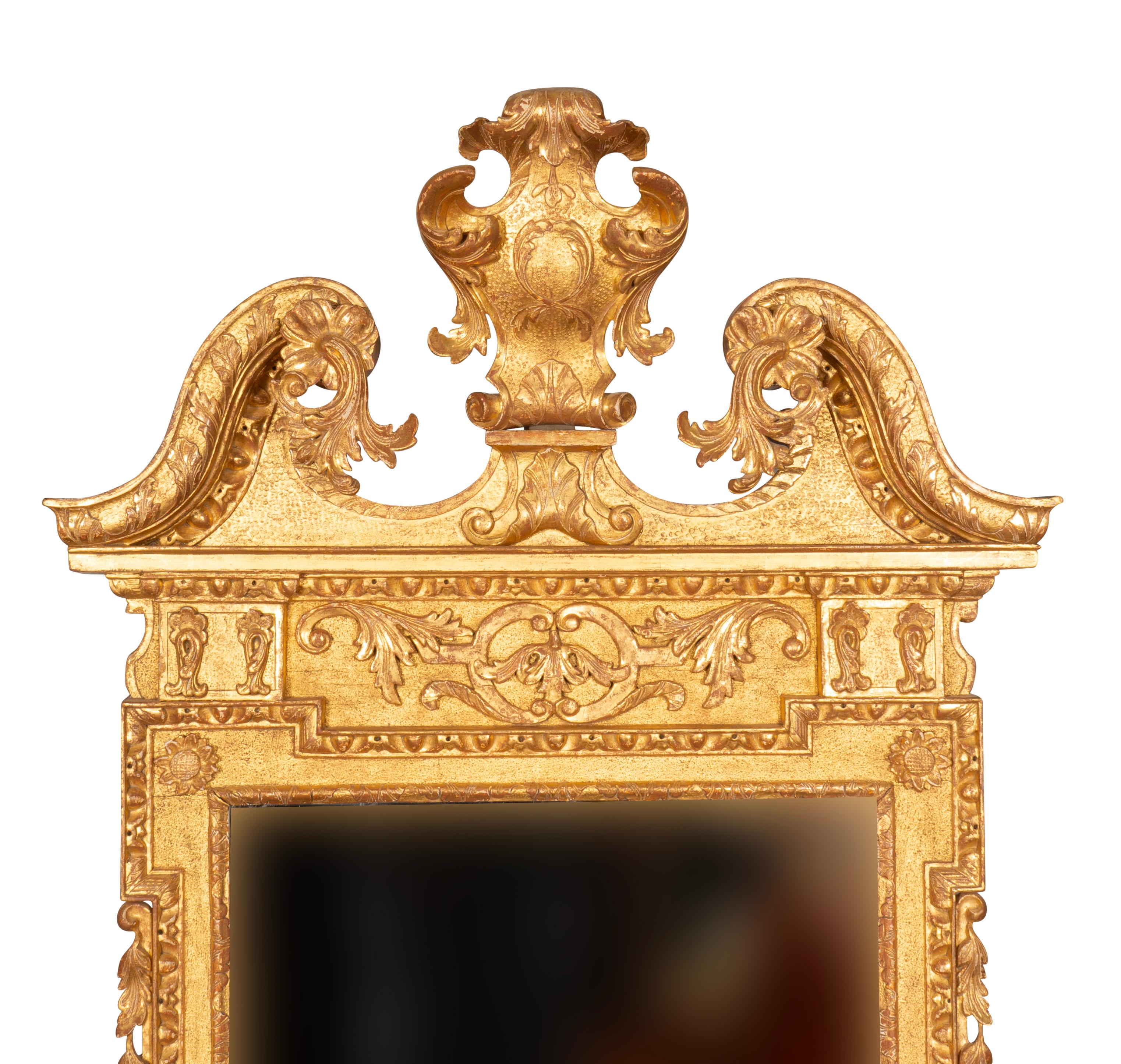 George II Giltwood Mirror In Good Condition In Essex, MA