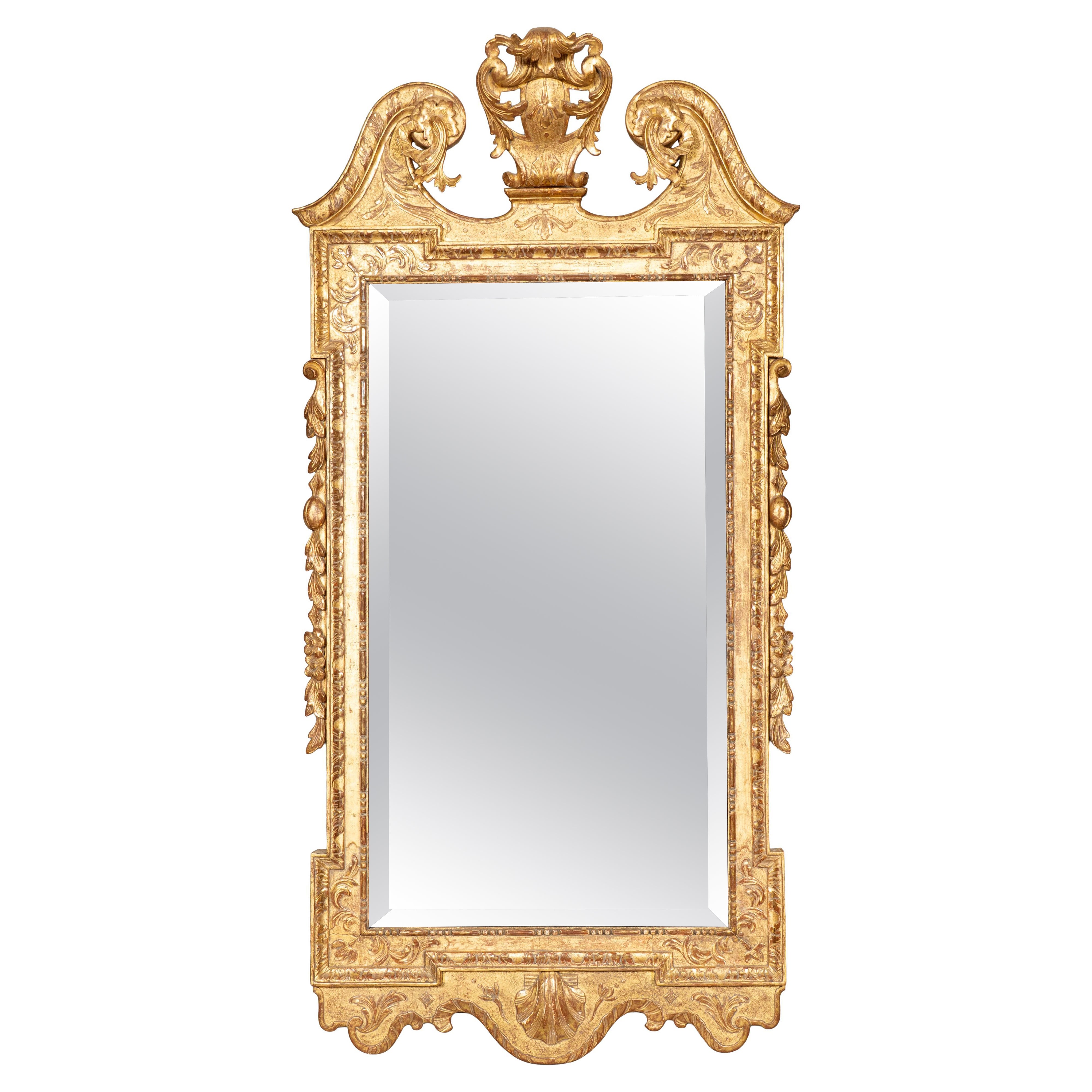 George II Giltwood Mirror For Sale