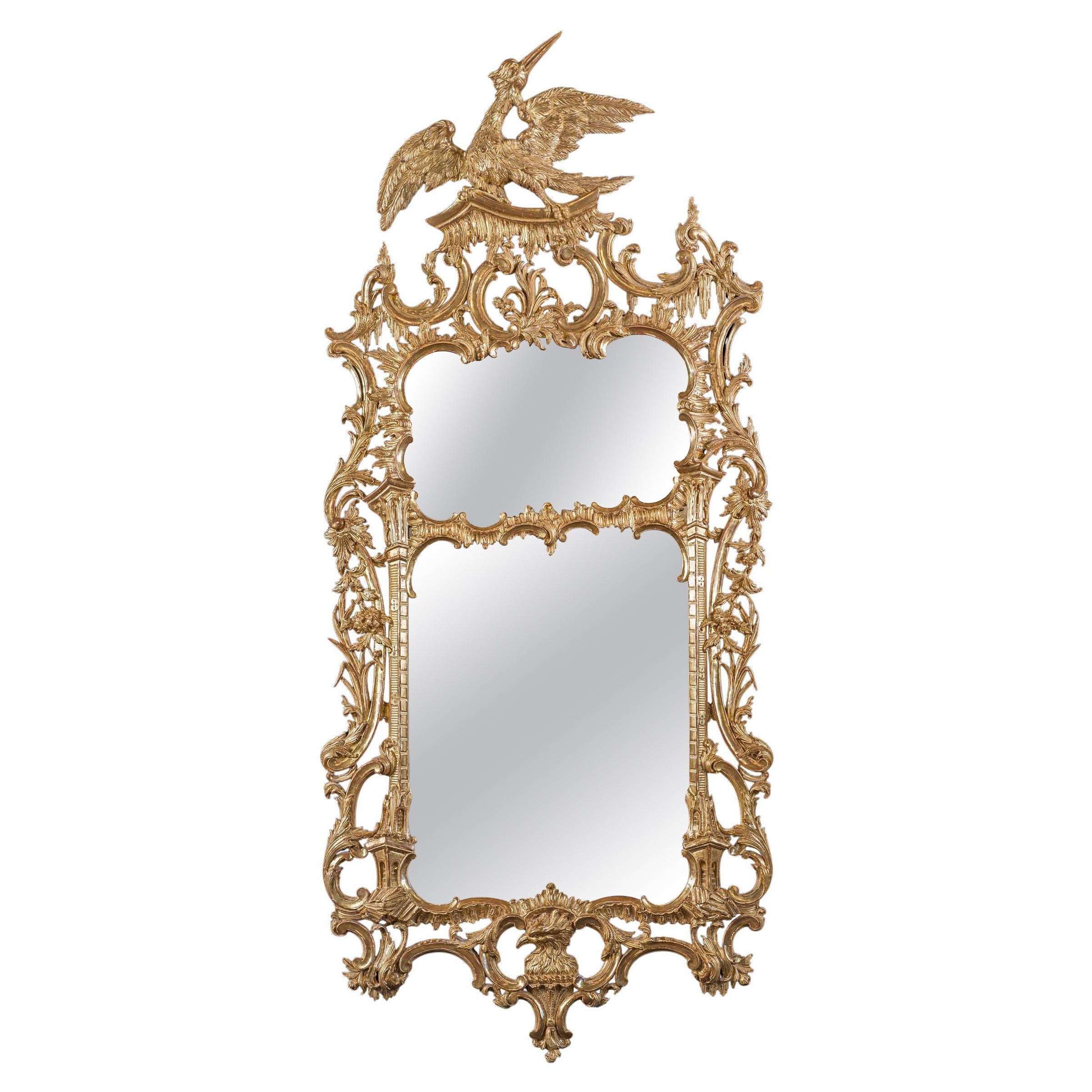 George II Giltwood Mirror in the Manner of Thomas Johnson