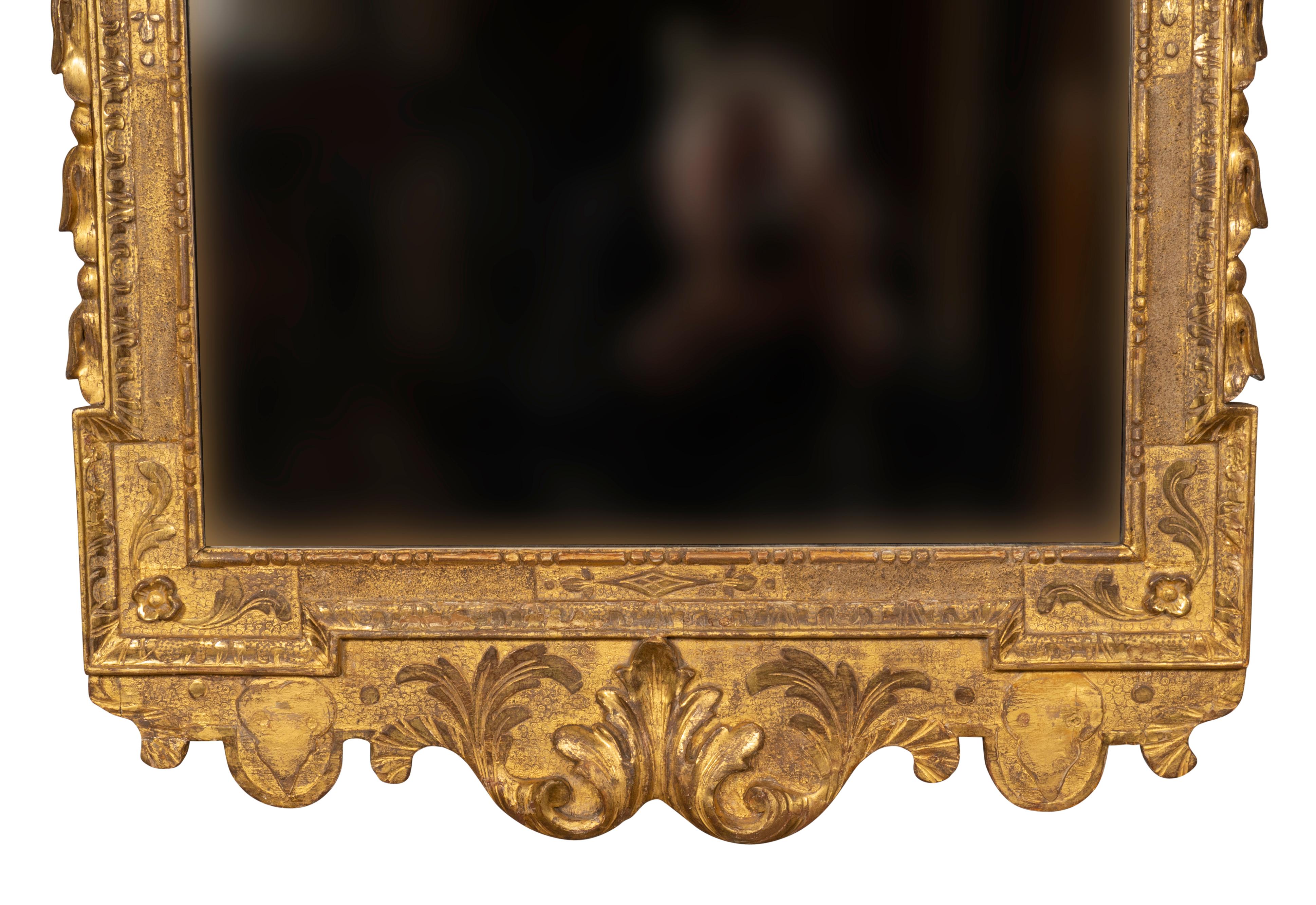George II Giltwood Mirror in the Manner of William Kent For Sale 3