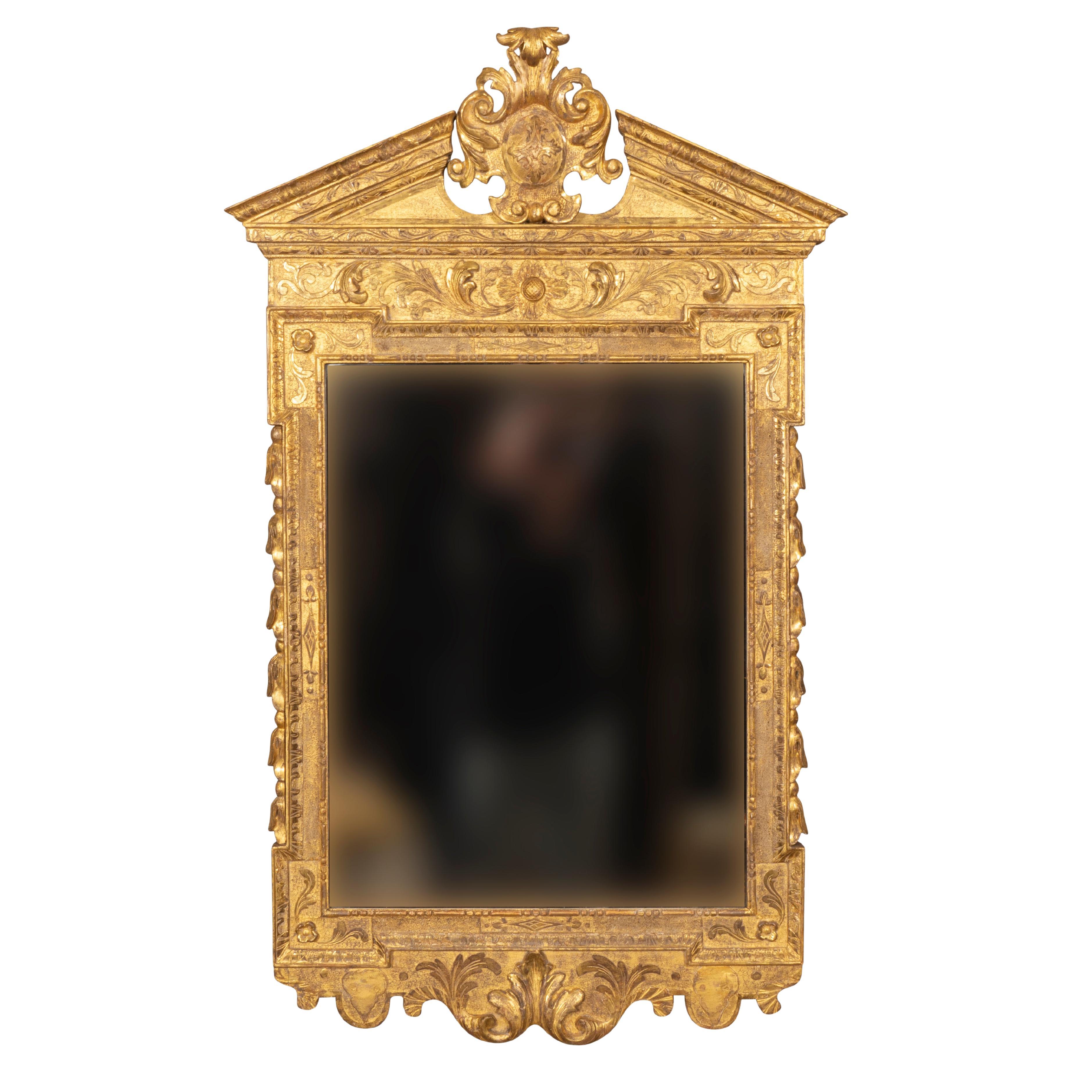 George II Giltwood Mirror in the Manner of William Kent For Sale