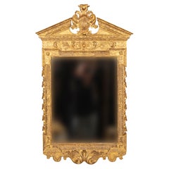Antique George II Giltwood Mirror in the Manner of William Kent