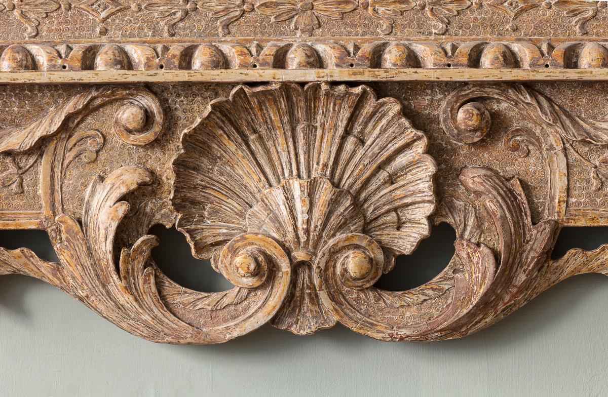 Espejo de muelle de madera dorada Jorge II en Bueno estado para la venta en London, GB