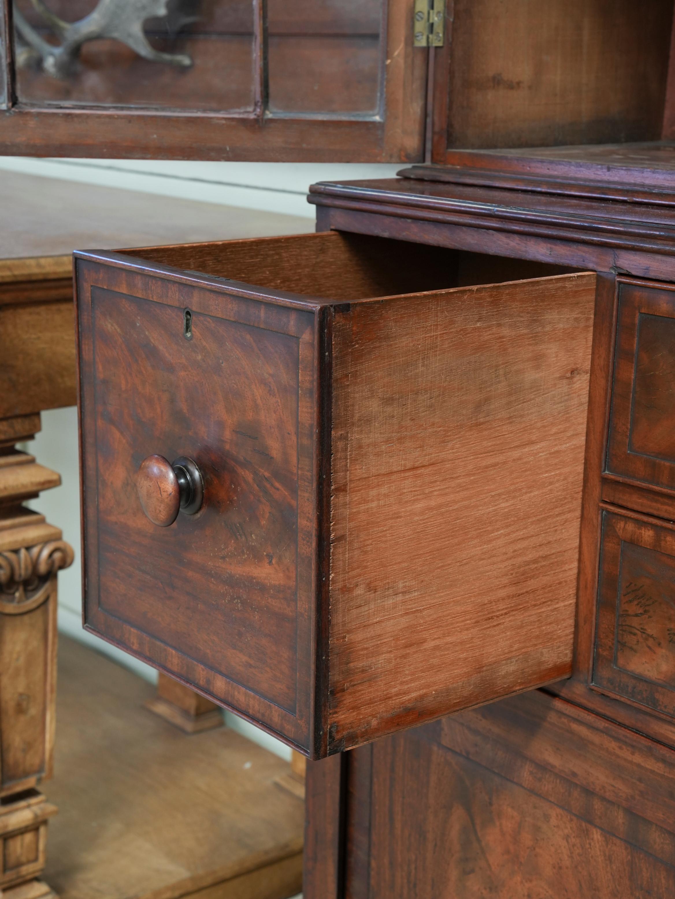 George II Glazed Mahogany Bookcase 6