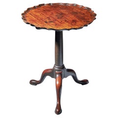Antique George II Gun Barrel Mahogany Tripod Table, circa 1740-1750