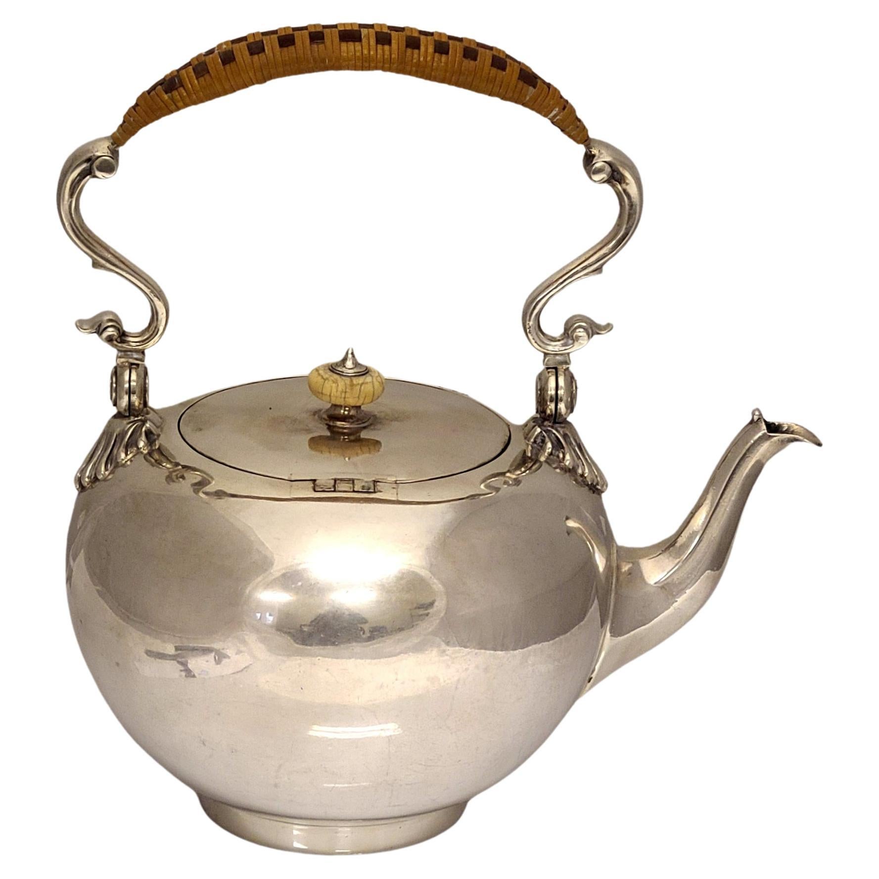 George II Humphrey Payne London Sterling Silver Teapot, 1748 For Sale