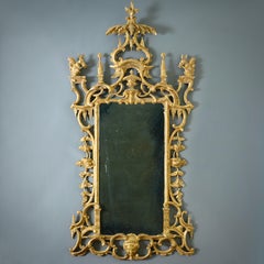 George II Irish Gilt-wood Squirrel Mirror