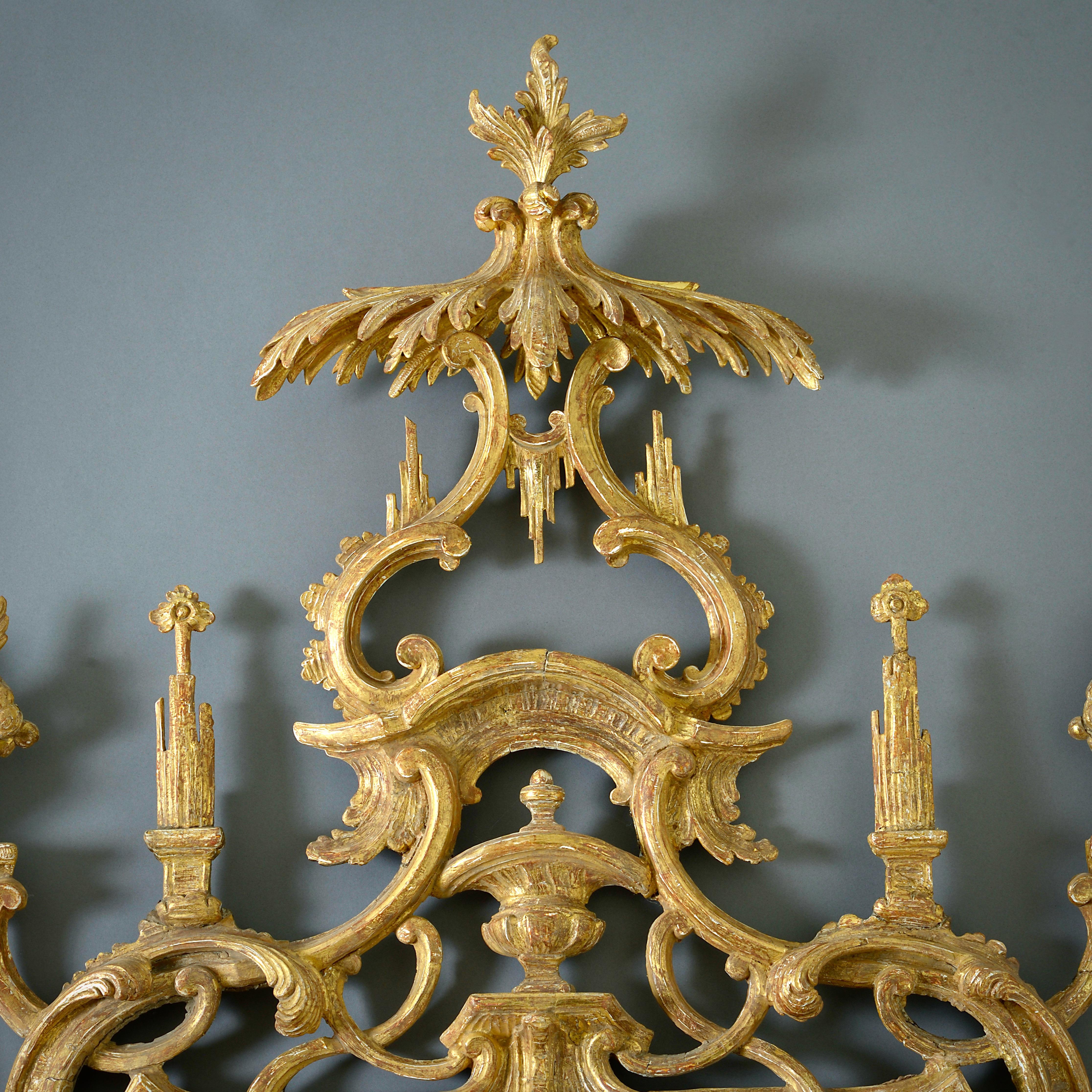 Miroir à écureuil en bois doré George II Bon état - En vente à London, GB