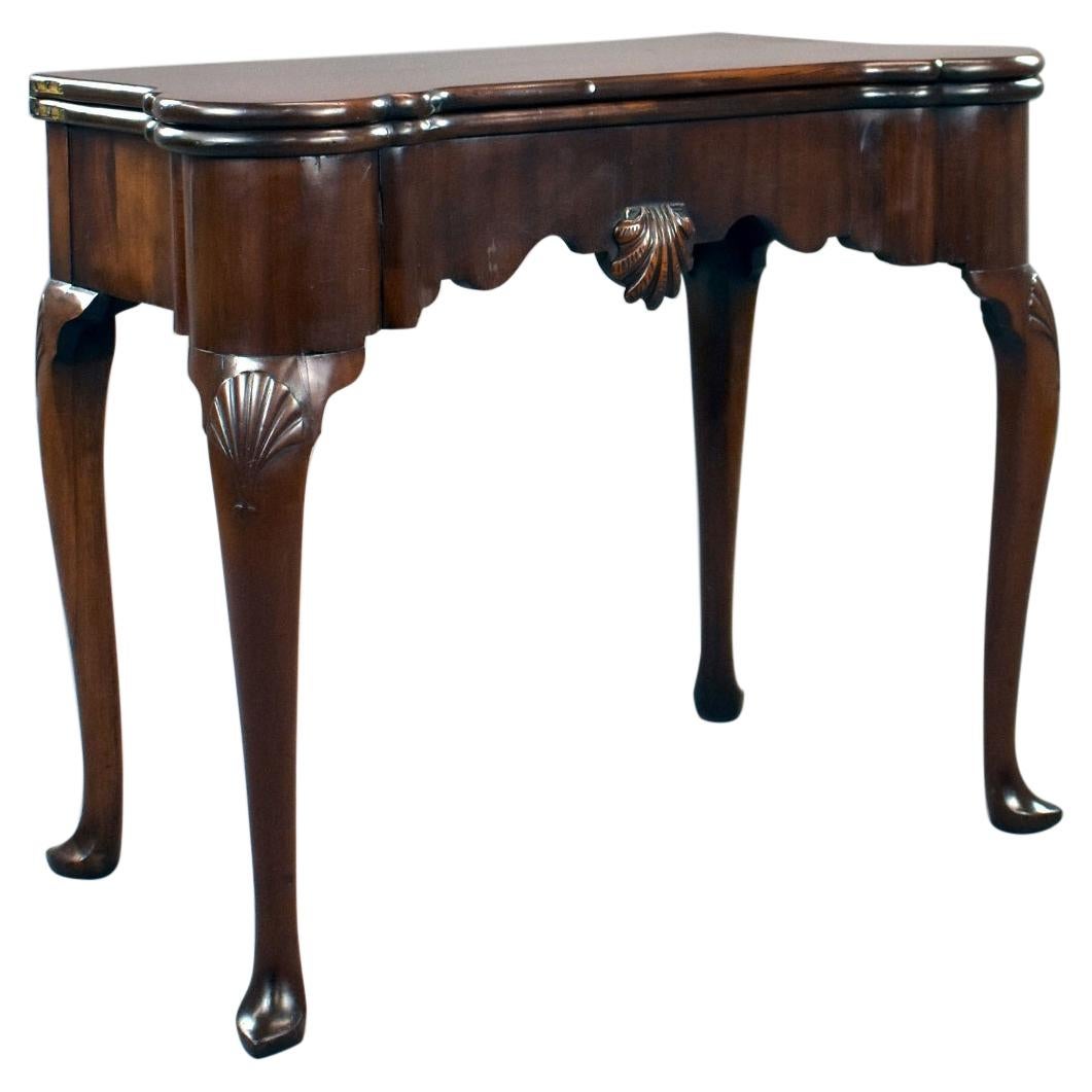 18th Century Irish George II Mahogany Card Table For Sale