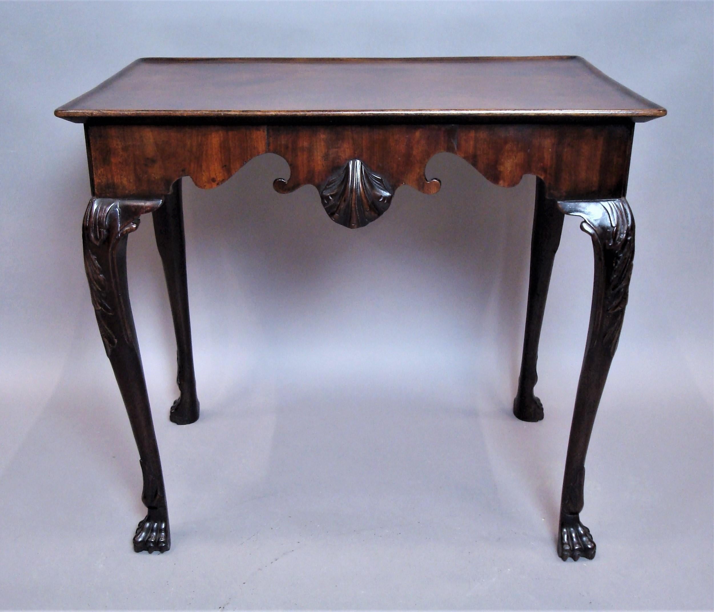 George II Irish Mahogany Silver Table For Sale 11