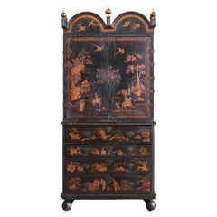George II Lacquer Cabinet on Chest