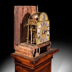 George II Lantern Alarm Clock Housed in a Perfectly Proportioned Oak Case