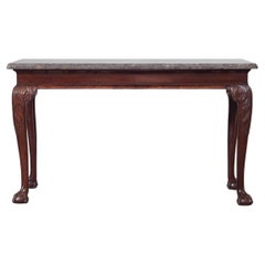 George II Beistelltisch aus Mahagoni und Marmor
