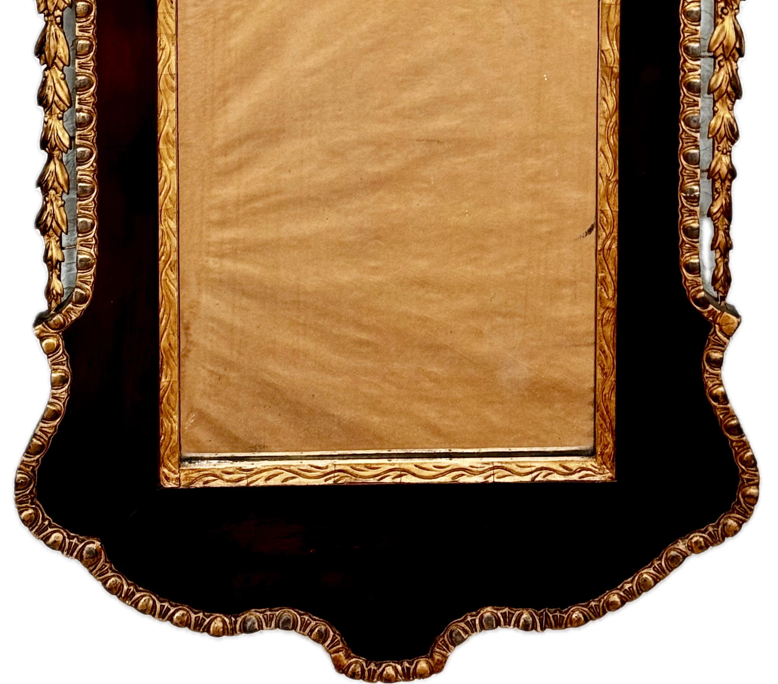 Specchio di Giorgio II in mogano e parcel dorato In condizioni buone in vendita a Bradenton, FL