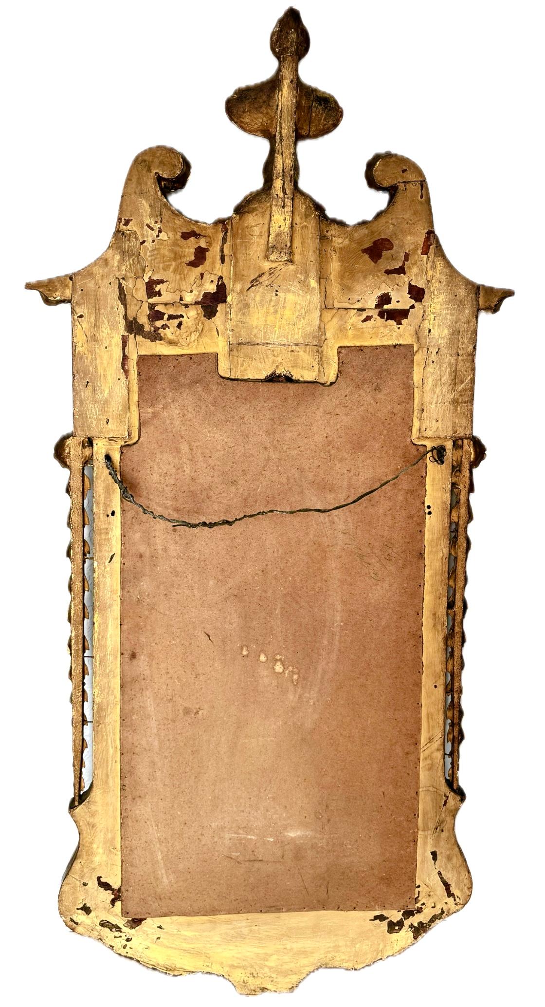 Specchio di Giorgio II in mogano e parcel dorato in vendita 3
