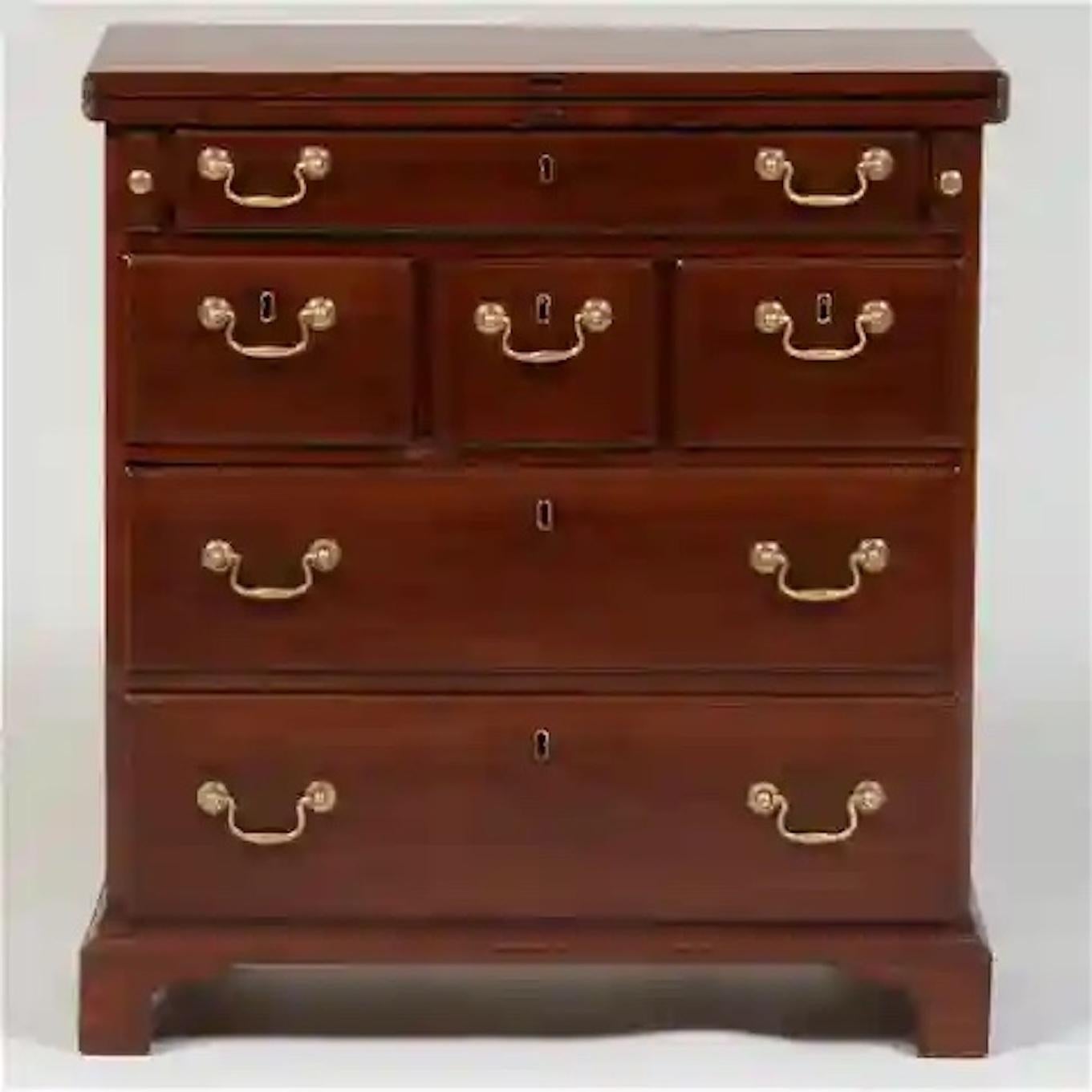 English George II Mahogany Bachelor's Chest For Sale