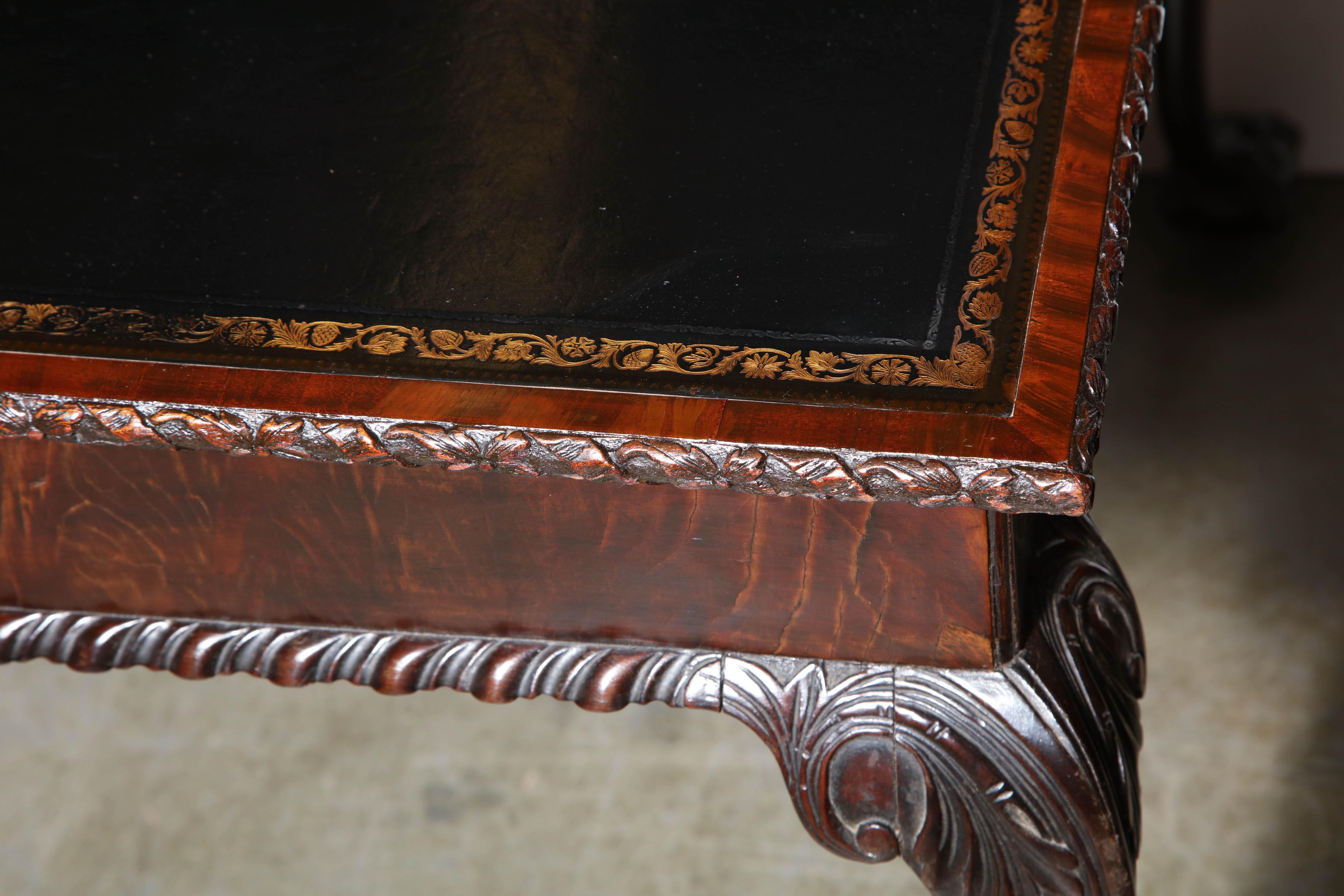 George II mahogany Ball and Claw Foot Card Table 5